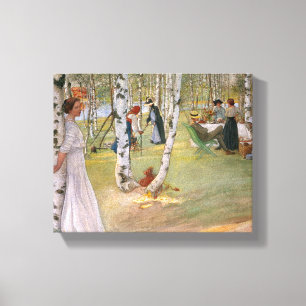 Impressão Em Tela Carl Larsson - Café Da Manhã Aberto