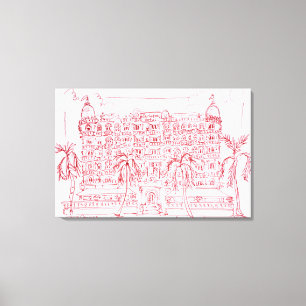 Impressão Em Tela Carlton Hotel, Cannes, França