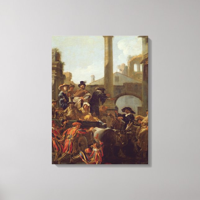 Impressão Em Tela Carnaval de Roma, 1653 (petróleo na canvas) (Frente)