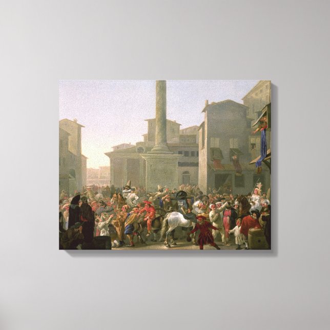 Impressão Em Tela Carnaval de Roma, c.1650-51 (Frente)