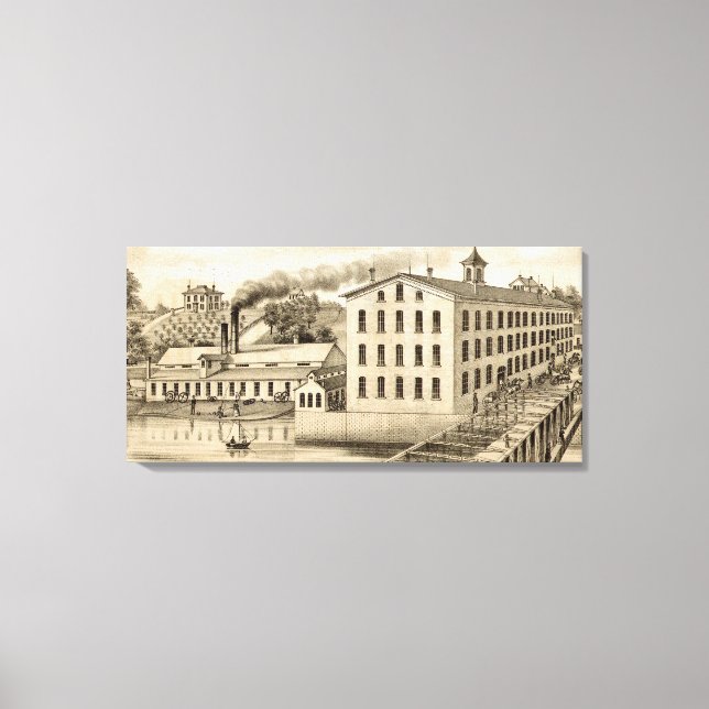 Impressão Em Tela Carpentersville Illinois Iron and Bolt Co. 1871 (Frente)