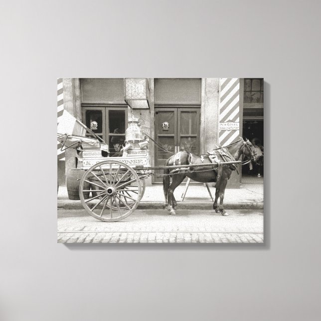 Impressão Em Tela Carrinho de Leite de Nova Orleans, 1910 (Frente)