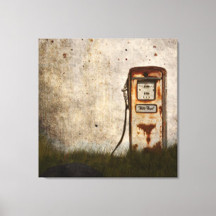 Impressão Em Tela Carro antigo velho oxidado