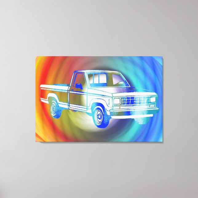 Impressão Em Tela Carro Clássico de pop Art (Frente)