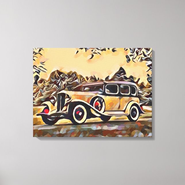 Impressão Em Tela Carro vintage (Frente)