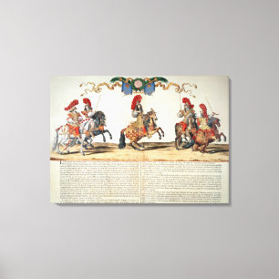 Impressão Em Tela Carrossel pela parte dianteira de Louis XIV de