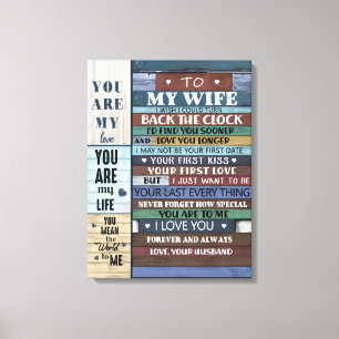 Impressão Em Tela Carta Personalizada À Minha Mulher,