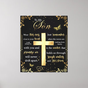 Impressão Em Tela Carta Personalizada Para Meu Filho