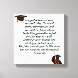 Impressão Em Tela Cartão de Graduação | Citação Inspirativa | Classe