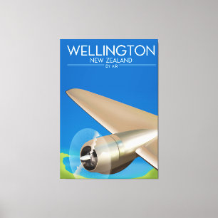 Impressão Em Tela Cartaz aéreo de Wellington Nova Zelândia