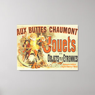 Impressão Em Tela Cartaz Antigo Amigos do Brinquedo Francês Joets
