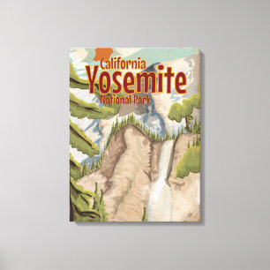 Impressão Em Tela Cartaz Antigo de Yosemite