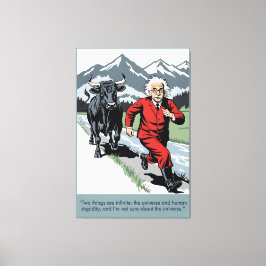 Impressão Em Tela Cartaz com citação de Einstein impresso em tela