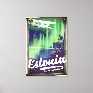 Impressão Em Tela Cartaz da aventura da aurora boreal de Estónia