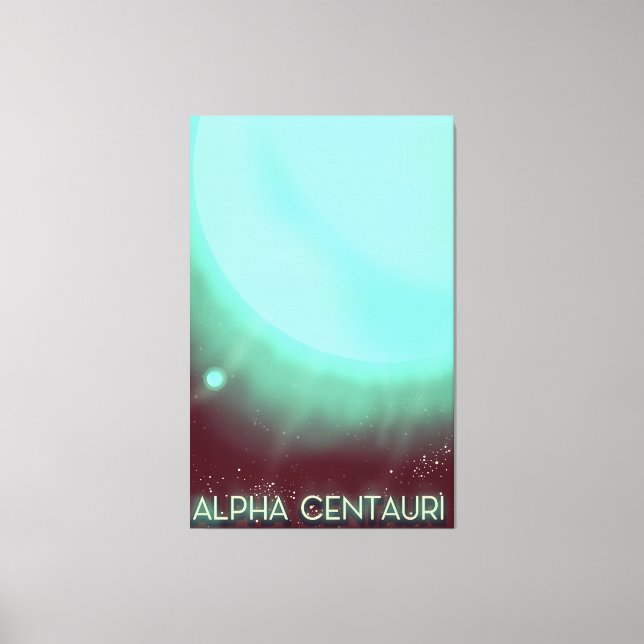 Impressão Em Tela Cartaz de arte espacial Alpha Centauri (Frente)