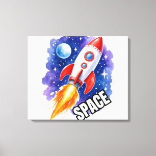 Impressão Em Tela Cartaz de Aventura Espacial   Aventura Espera 