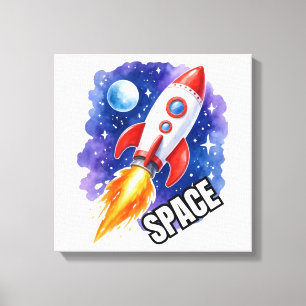 Impressão Em Tela Cartaz de Aventura Espacial   Aventura Espera 