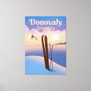 Impressão Em Tela Cartaz de esqui Donovaly Eslováquia.