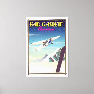 Impressão Em Tela Cartaz de esqui em Bad Gastein Áustria