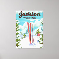 Cartaz de esqui Jackson Wyoming