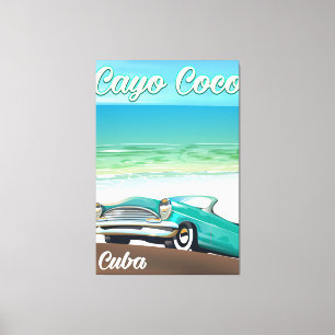 Impressão Em Tela Cartaz de férias cubanas em Cayo Coco