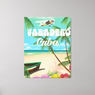 Impressão Em Tela Cartaz de férias de praia cubana de Varadero