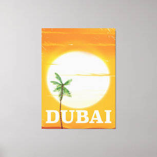Impressão Em Tela Cartaz de férias estilo vintage de Dubai