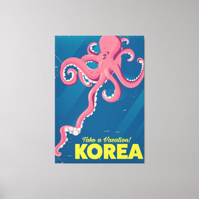 Impressão Em Tela Cartaz de férias na Coreia (Frente)