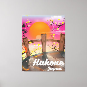 Impressão Em Tela Cartaz de flores de Hakone Japão.