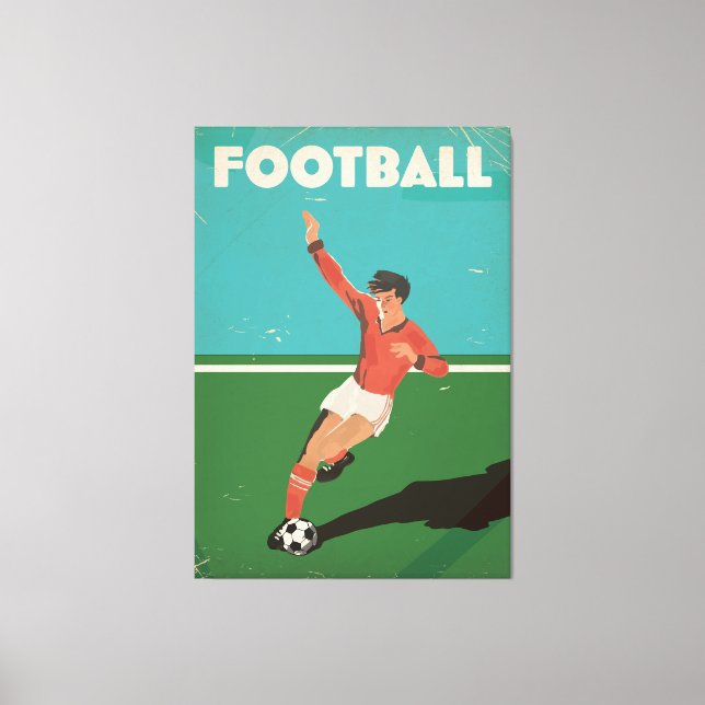 Impressão Em Tela Cartaz de Futebol Antigo (Frente)