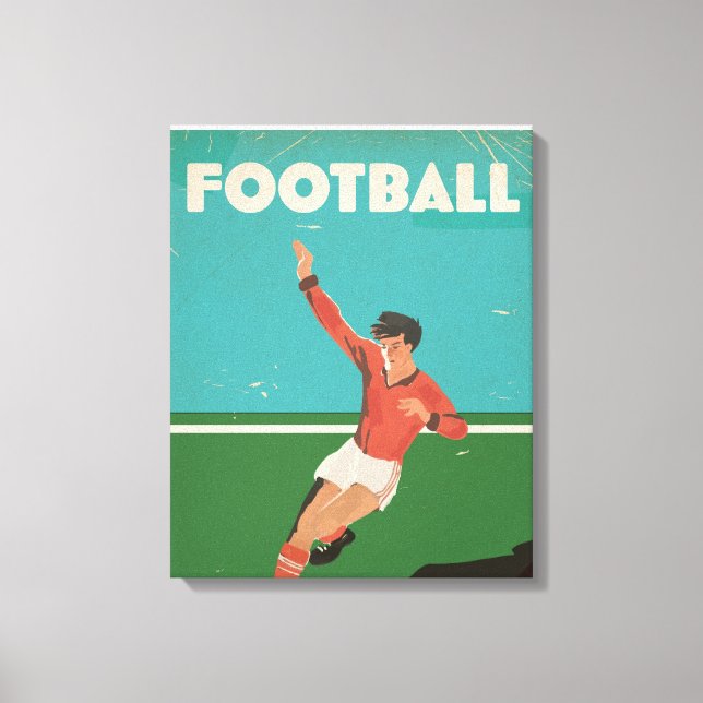 Impressão Em Tela Cartaz de Futebol Antigo (Frente)