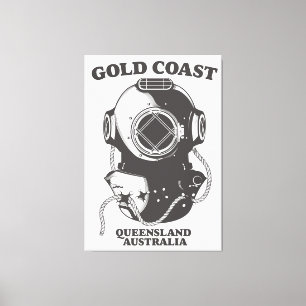 Impressão Em Tela Cartaz de mergulho Gold Coast Queensland Austrália