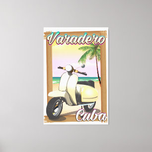 Impressão Em Tela Cartaz de scooter antigo cubano de Varadero