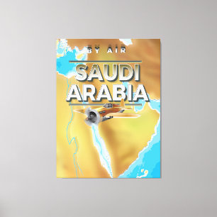 Impressão Em Tela Cartaz de Viagem Antigo da Arábia Saudita