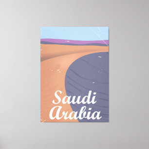 Impressão Em Tela Cartaz de viagem antigo da Arábia Saudita