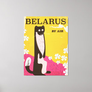 Impressão Em Tela Cartaz de viagem antigo da Bielorrússia