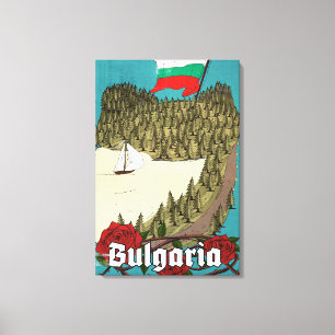 Impressão Em Tela Cartaz de Viagem Antigo da Bulgária