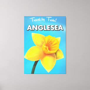 Impressão Em Tela Cartaz de viagem antigo de Anglesea em cartoon