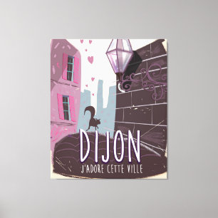 Impressão Em Tela Cartaz de viagem antigo de Dijon França