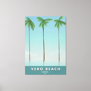 Impressão Em Tela Cartaz de viagem antigo de Vero Beach Flórida