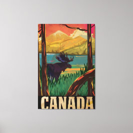 Impressão Em Tela Cartaz de Viagem Antigo do Canadá