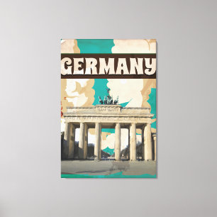 IMPRESSÃO EM TELA CARTAZ DE VIAGEM DA ALEMANHA ANTIGA