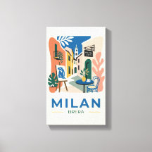 Cartaz de Viagem da Arte de Milão Brera - Ideia de