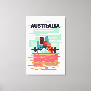 Impressão Em Tela cartaz de viagem da Austrália