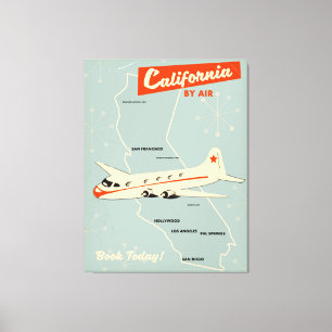 Impressão Em Tela cartaz de viagem da Califórnia dos anos 50 "por vi