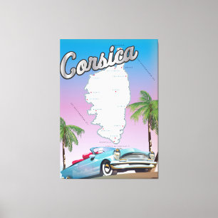 Impressão Em Tela cartaz de viagem da Córsega