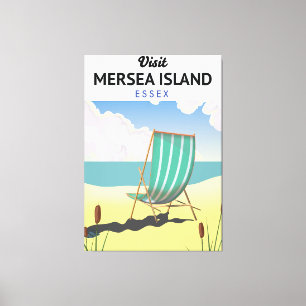 Impressão Em Tela cartaz de viagem da ilha Mersia Essex
