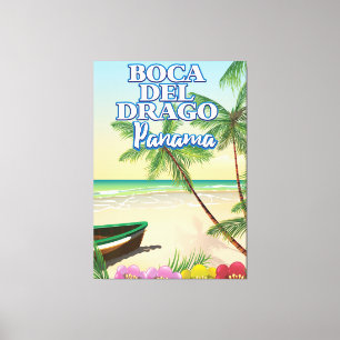 Impressão Em Tela Cartaz de viagem da praia Boca del Drago Panamá