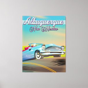 Impressão Em Tela cartaz de viagem de Albuquerque Novo México.