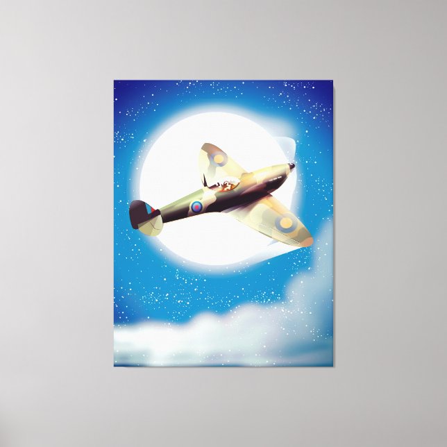 Impressão Em Tela cartaz de viagem de avião Spitfire (Frente)